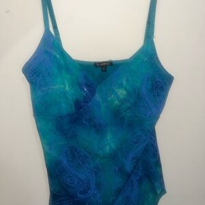 Le Chateau Teal and Blue Camisole